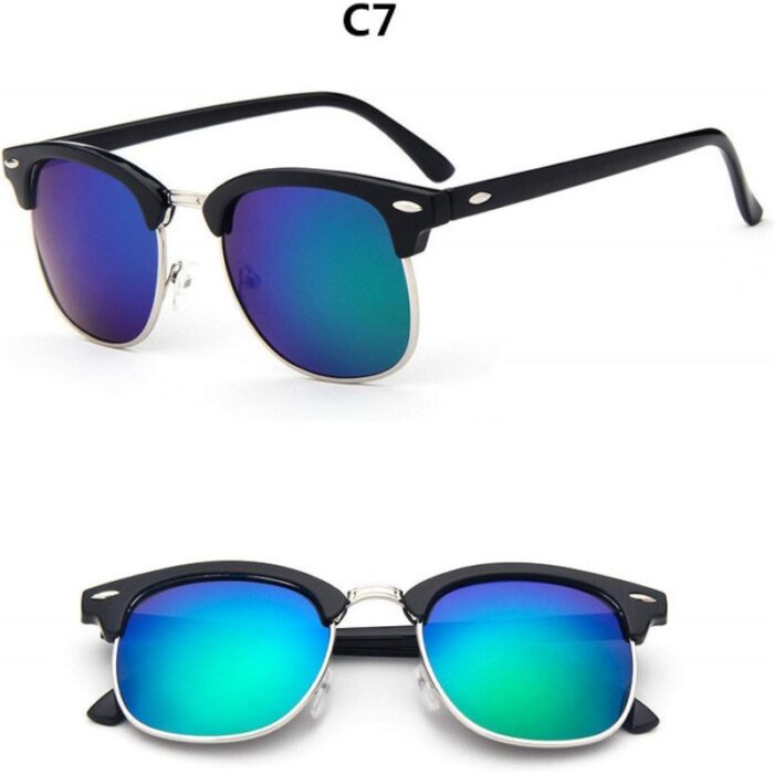 ⁦نظارة شمسية للجنسين لون أسود وأزرق⁩ - الصورة ⁦2⁩