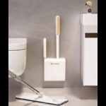 طقم فراشي تنظيف الحمامات لون أبيض