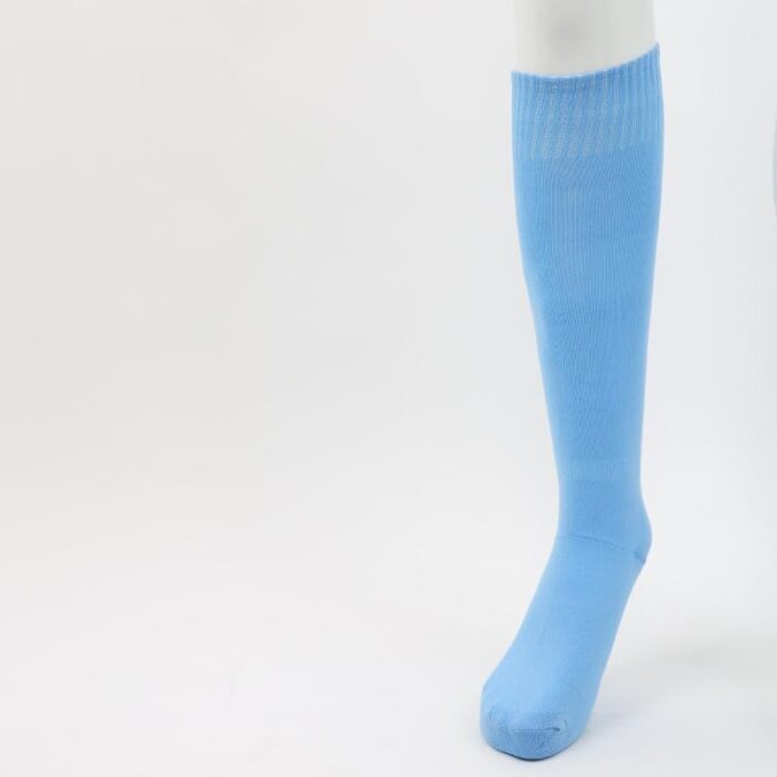 ⁦جوارب كرة قدم رياضية طويلة للشباب لون أزرق فاتح⁩ - الصورة ⁦6⁩