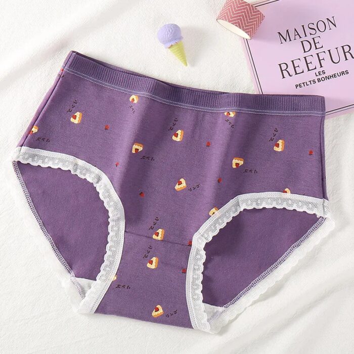 ⁦طقم داخلي خصر عالي (5 قطع) للنساء ألوان مختلفة⁩ - الصورة ⁦5⁩