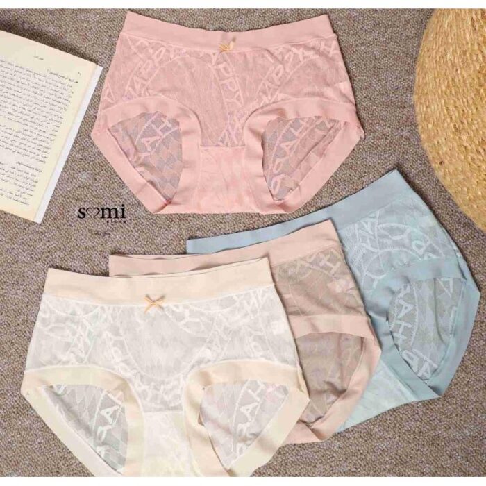 103374707_67dc61ba0e570 طقم داخلي قطني (4 قطع) للنساء ألوان مختلفة - الصورة 1