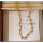 ⁦سلسال بتصميم جنزير ذهبي⁩ - الصورة ⁦2⁩