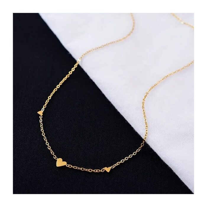 ⁦سنال ذهبي ناعم بتصمم قلوب  صغيره⁩ - الصورة ⁦3⁩