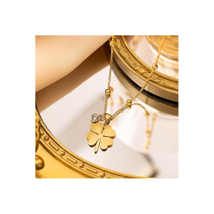 ⁦سلسال بتصميم ورده مع طابات ذهبي⁩ - الصورة ⁦3⁩