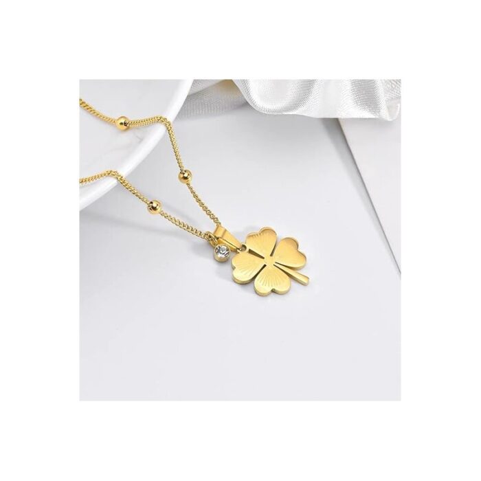 ⁦سلسال بتصميم ورده مع طابات ذهبي⁩ - الصورة ⁦4⁩