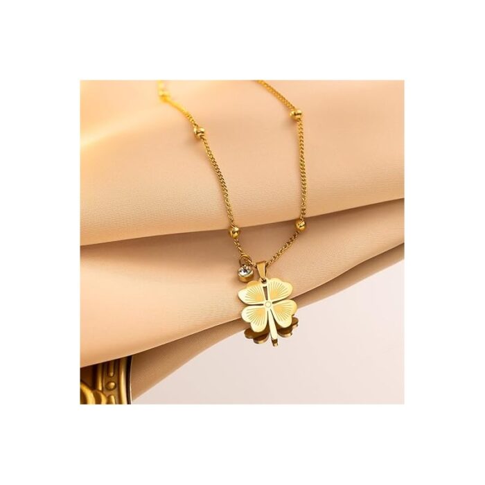 ⁦سلسال بتصميم ورده مع طابات ذهبي⁩ - الصورة ⁦5⁩