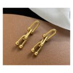 حلق ذهبي بتصميم جنزير مع طابات