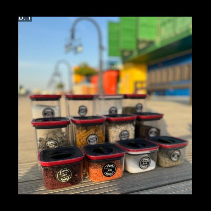 ⁦منظم بقوليات 12 قطعة مع ليبل بهارات⁩ - الصورة ⁦2⁩