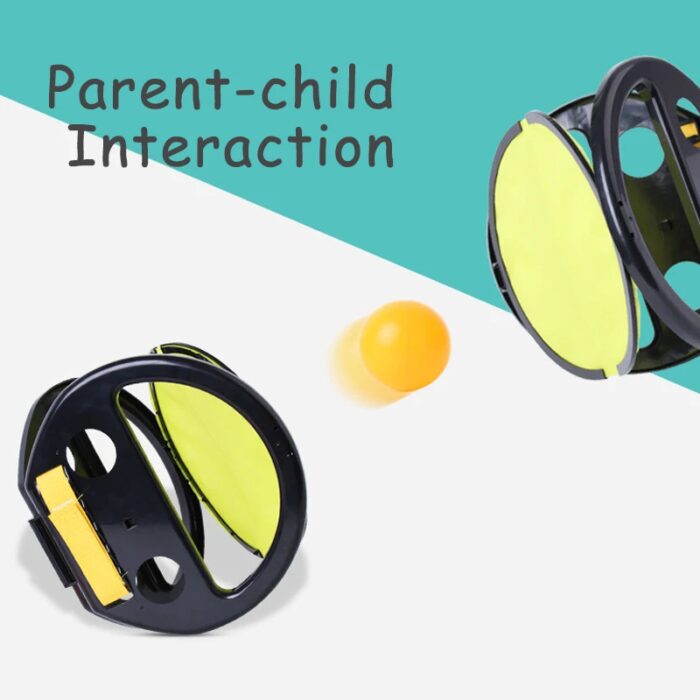 ⁦لعبة المضرب زوج من المضارب مع طابتين⁩ - الصورة ⁦7⁩