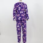 ⁦بيجامة صوف للنساء لون بنفسجي بتصميم فراشة⁩ - الصورة ⁦5⁩