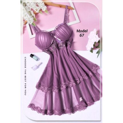 طقم بيبي دول لون بنفسجي One Size