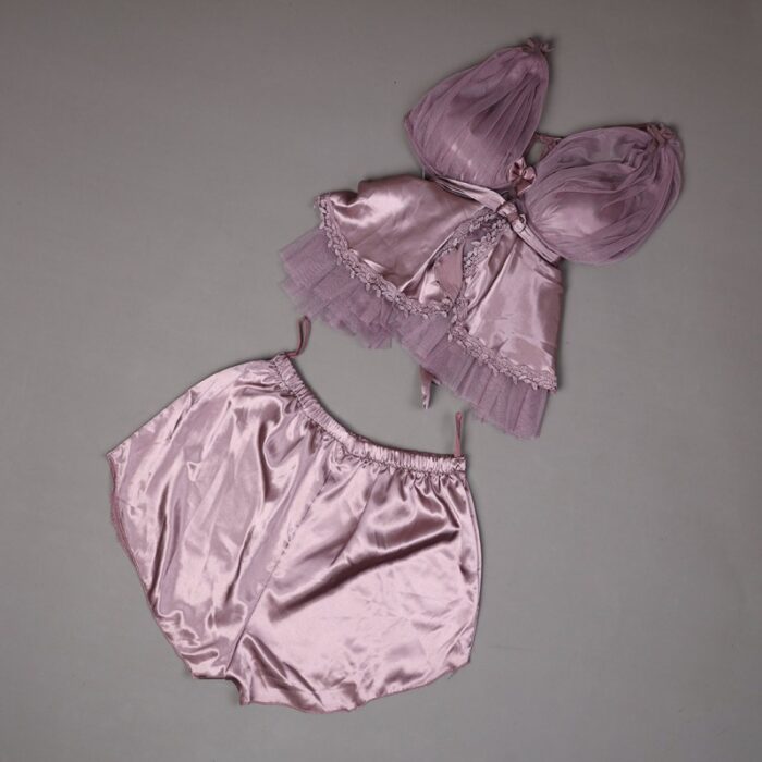 ⁦طقم لانجري قطعتين لون بنفسجي One Size⁩ - الصورة ⁦4⁩