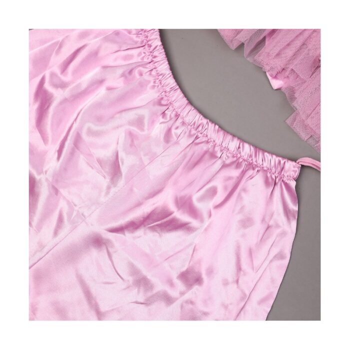 103375002_67dc6361aa248 طقم لانجري قطعتين لون زهري One Size - الصورة 1