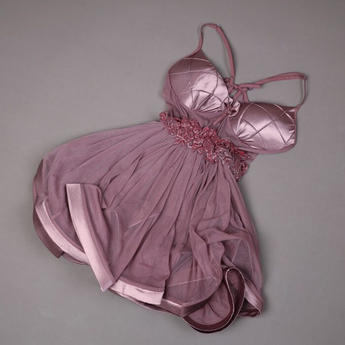 ⁦طقم لانجري لون بنفسجي غامق One Size⁩ - الصورة ⁦2⁩