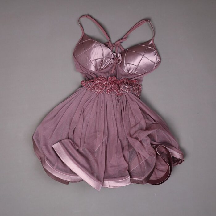 ⁦طقم لانجري لون بنفسجي غامق One Size⁩ - الصورة ⁦3⁩