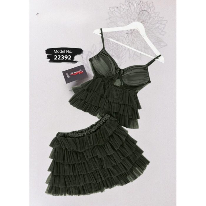 103375034_67dc6395e47ed طقم لانجري لون زيتي One Size - الصورة 1