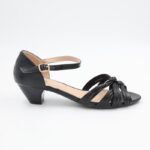 ⁦صندل بكعب للنساء لون أسود⁩ - الصورة ⁦12⁩