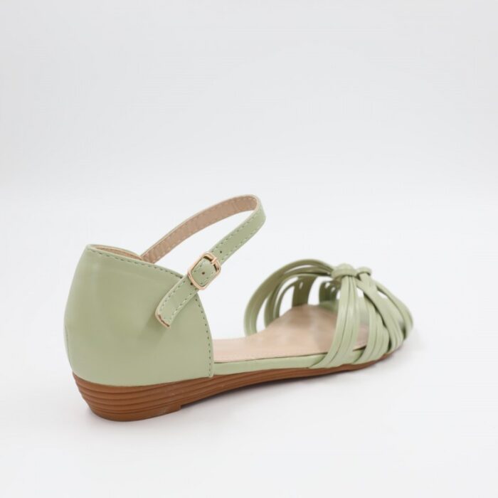 103375067_67dc63f168c0a صندل بكعب للنساء لون أخضر وبيج - الصورة 1