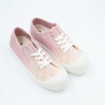 ⁦حذاء كاجوال نعل عريض للنساء لون زهري وأبيض⁩ - الصورة ⁦2⁩