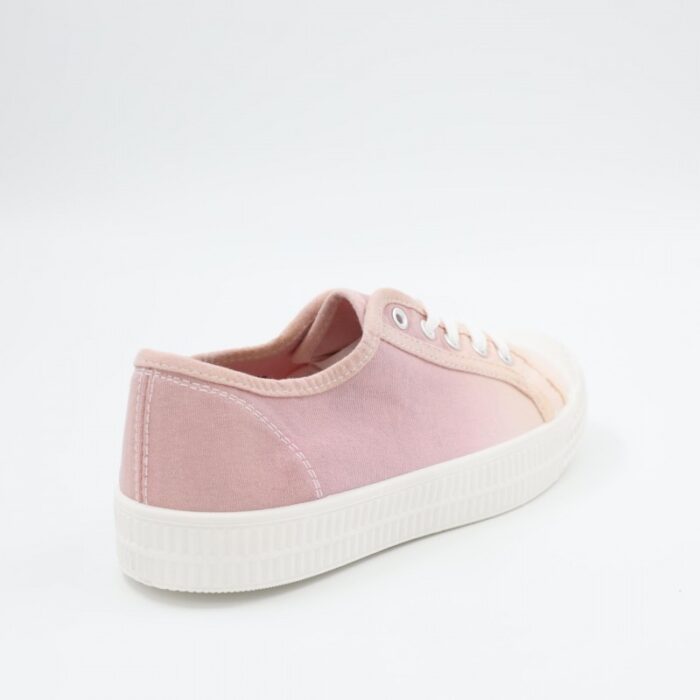 ⁦حذاء كاجوال نعل عريض للنساء لون زهري وأبيض⁩ - الصورة ⁦7⁩