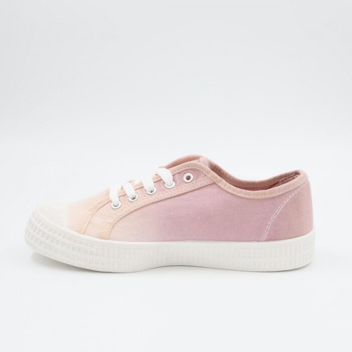 ⁦حذاء كاجوال نعل عريض للنساء لون زهري وأبيض⁩ - الصورة ⁦9⁩