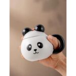 مج (كوب ) مع غطاء لون أبيض وأسود بتصميم باندا