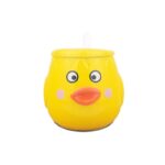 ⁦مج (كوب ) مع غطاء وملعقة لون أصفر بتصميم بطة⁩ - الصورة ⁦3⁩