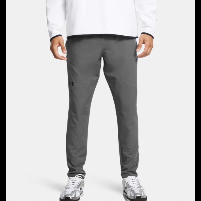 ⁦Under Armour Men's UA Unstoppable Tapered Pants- بنطلون اندر ارمور انستوببال تيبرد للرجال لون رمادي⁩ - الصورة ⁦2⁩