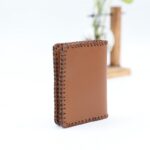 ⁦محفظة للكروت جلد طبيعي لون بني⁩ - الصورة ⁦5⁩