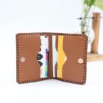 ⁦محفظة للكروت جلد طبيعي لون بني⁩ - الصورة ⁦7⁩