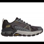 ⁦Skechers Men's Max Protect Shoes - حذاء سكيتشرز ماكس بروتيكت للرجال لون أسود ورمادي وأصفر⁩ - الصورة ⁦2⁩