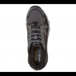 ⁦Skechers Men's Max Protect Shoes - حذاء سكيتشرز ماكس بروتيكت للرجال لون أسود ورمادي وأصفر⁩ - الصورة ⁦3⁩