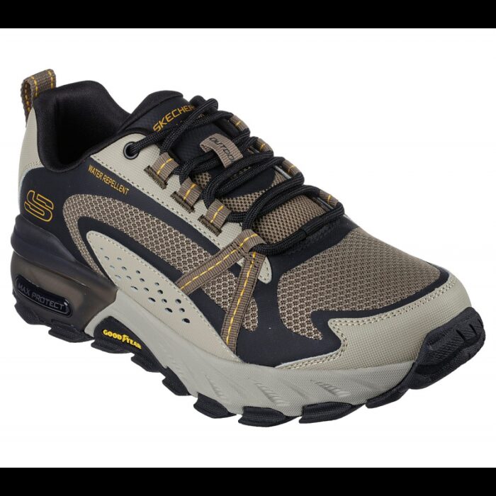 1033751310_67dc64aef268e Skechers Men's Max Protect Shoes - حذاء سكيتشرز ماكس بروتيكت للرجال لون بيج فاتح وأسود وزيتي - الصورة 1