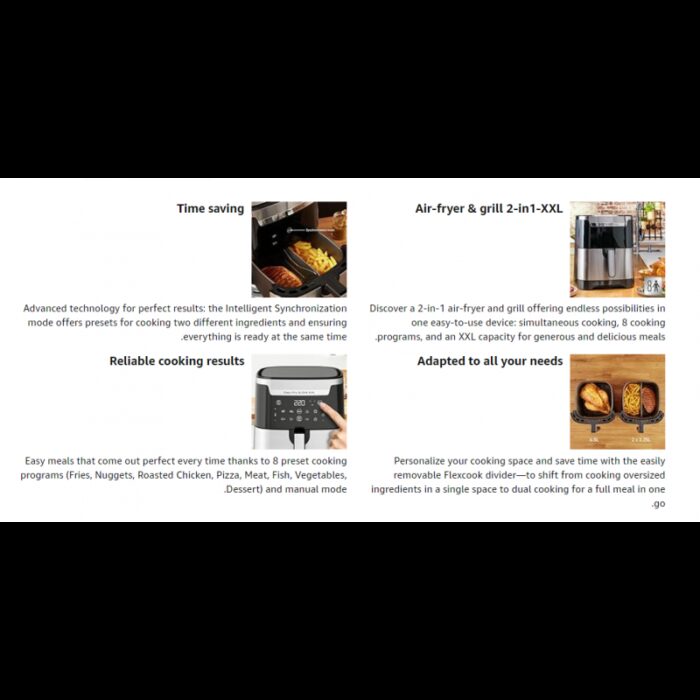 ⁦مقلى هوائي من تيفال سعة 6.5 لتر قوة 1830 واط⁩ - الصورة ⁦7⁩