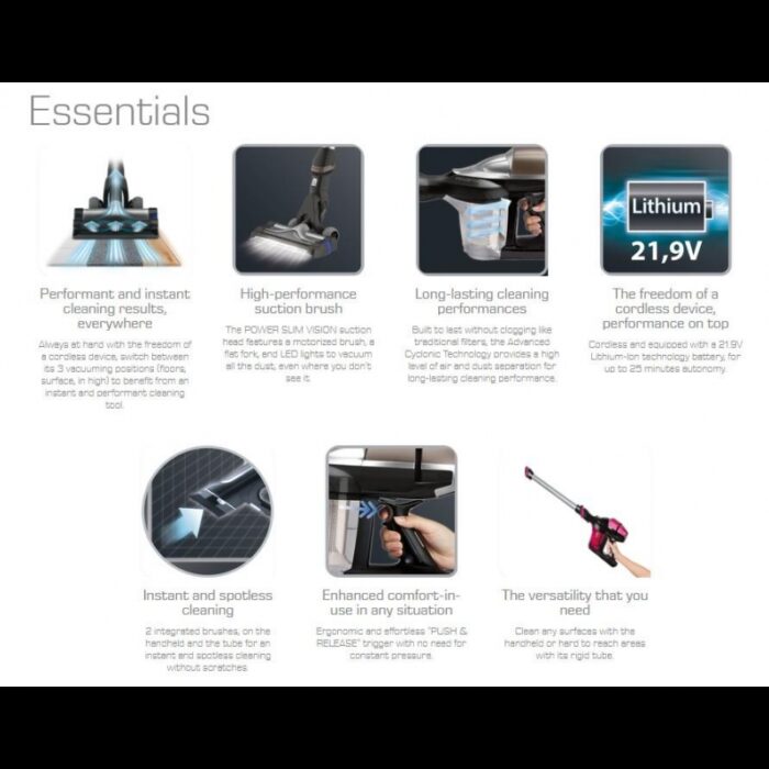 ⁦مكنسة اكس بيرت ايسينشال 360 لاسلكية من تيفال تعمل بالشحن⁩ - الصورة ⁦3⁩