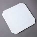 جاط بورسلان بتصميم شبه مربع حجم 30×30 سم لون أبيض