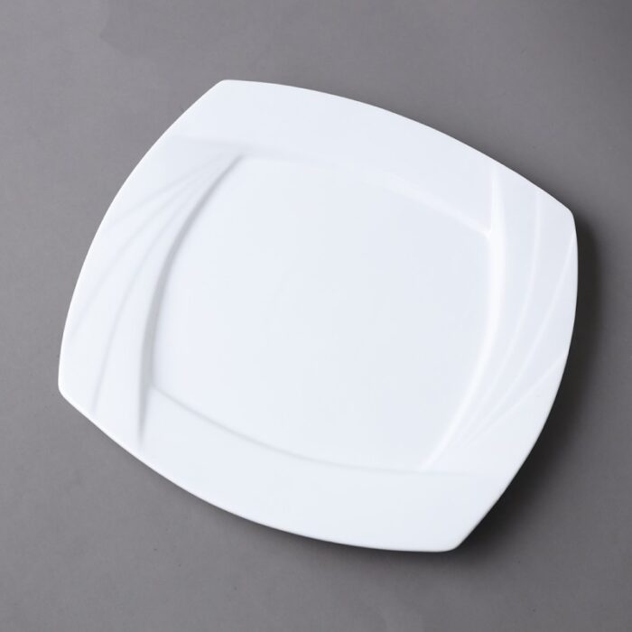 ⁦جاط بورسلان بتصميم شبه مربع حجم 30.5×30.5 سم لون أبيض⁩ - الصورة ⁦2⁩