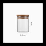 مرتبان زجاج مع غطاء مانع لتسرب الهواء سعة 280 مل