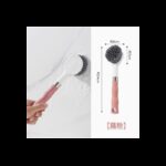 فرشاة تنظيف المجلى بلاستيك متعددة الاستخدامات لون نهدي وابيض