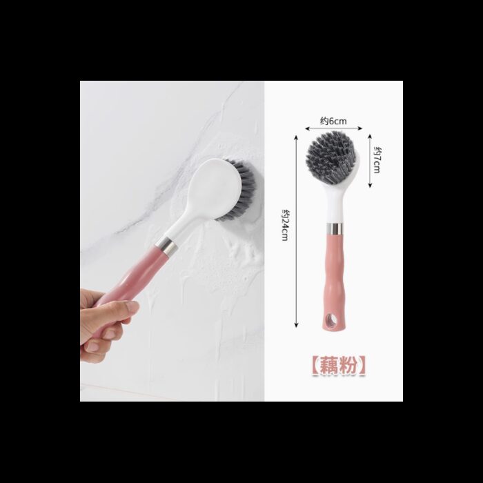 1033751507_67dc659cf124b فرشاة تنظيف المجلى بلاستيك متعددة الاستخدامات لون نهدي وابيض - الصورة 1