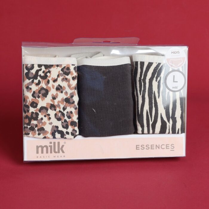 1033751563_67dc65eb963f0 طقم داخلي نسائي قطن من 3 قطع milk بألوان مختلفة - الصورة 1