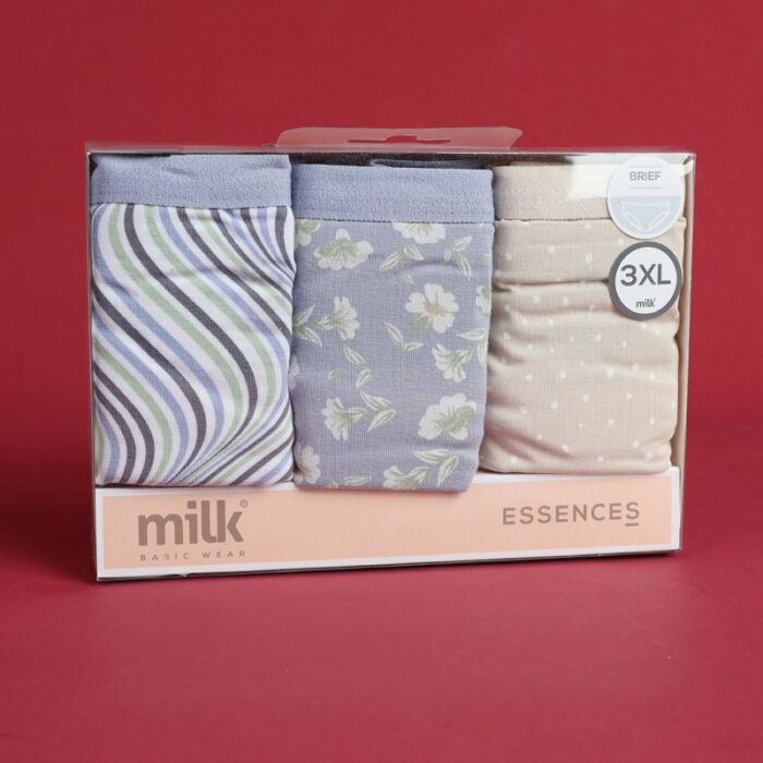 1033751564_67dc65eeb1690 طقم داخلي نسائي قطن من 3 قطع milk بألوان مختلفة - الصورة 1