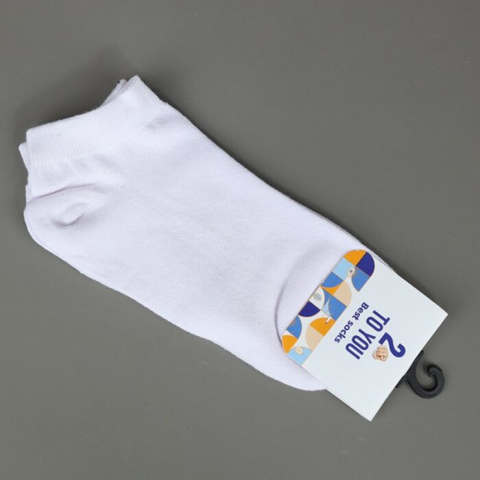 ⁦جوارب قصيرة الكاحل بتصميم ألوان سادة من تو يو (4 أزواج) للنساء بألوان أسود وكحلي وأصفر وأبيض⁩ - الصورة ⁦4⁩