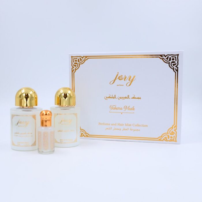 ⁦طقم مسك العروس الملكي طهارة مسك 3 قطع (معطر الجسم 50مل+معطر الشعر 50مل+مسك مُركز 10مل) من جوري⁩ - الصورة ⁦2⁩