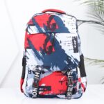 ⁦حقيبة مدرسية 20 انش لون أحمر ورمادي⁩ - الصورة ⁦2⁩