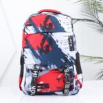 ⁦حقيبة مدرسية 20 انش لون أحمر ورمادي⁩ - الصورة ⁦3⁩