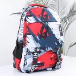 ⁦حقيبة مدرسية 20 انش لون أحمر ورمادي⁩ - الصورة ⁦5⁩