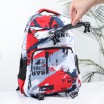 ⁦حقيبة مدرسية 20 انش لون أحمر ورمادي⁩ - الصورة ⁦7⁩