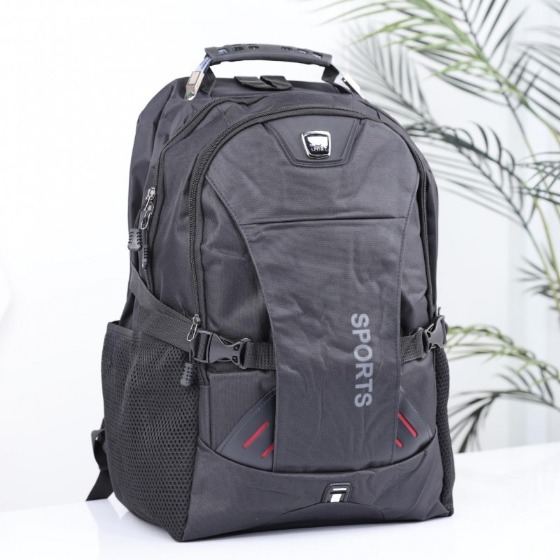 ⁦حقيبة مدرسية 18 انش لون أسود⁩ - الصورة ⁦1⁩