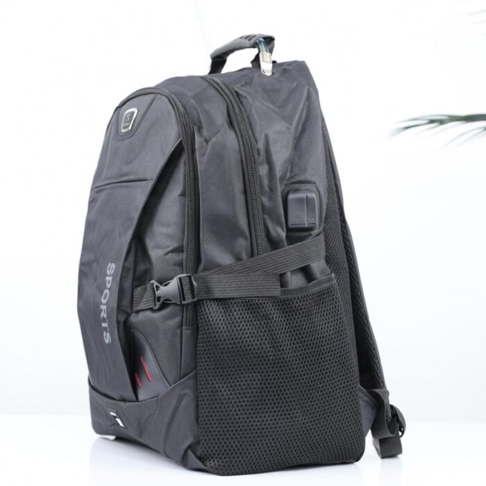 ⁦حقيبة مدرسية 18 انش لون أسود⁩ - الصورة ⁦3⁩